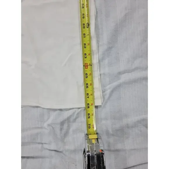 ✨ Vintage Set White Cotton Tablecloth Lot Rectangle +  Round Minimalist Decor - Picture 4 of 8